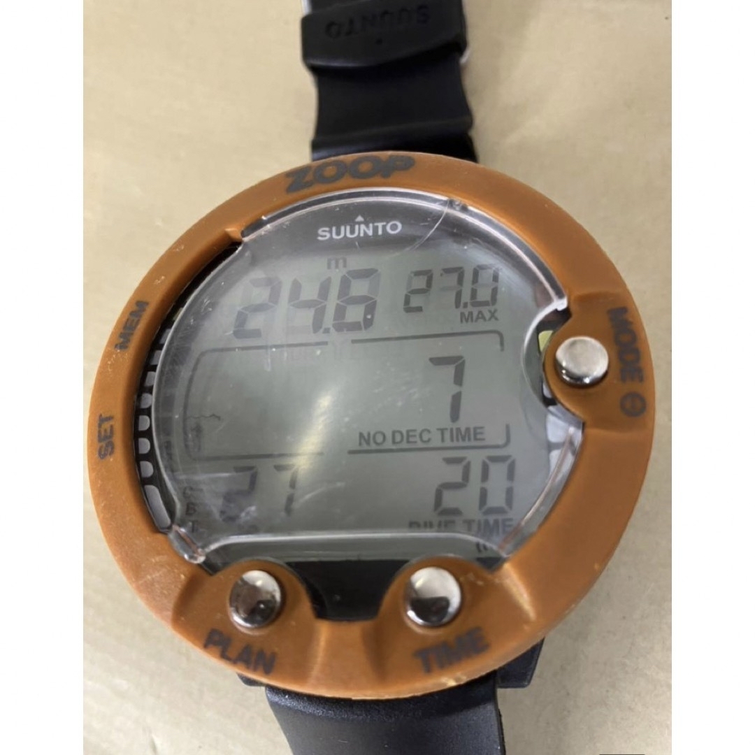 SUUNTO - suunto ZOOP ダイビングコンピュータ 中古 オレンジ ジャンク