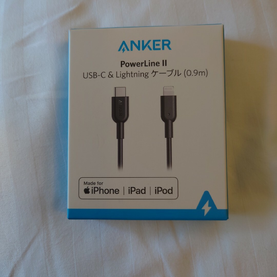 Anker(アンカー)の【未使用】USB-C & ライトニング ケーブル スマホ/家電/カメラのテレビ/映像機器(映像用ケーブル)の商品写真