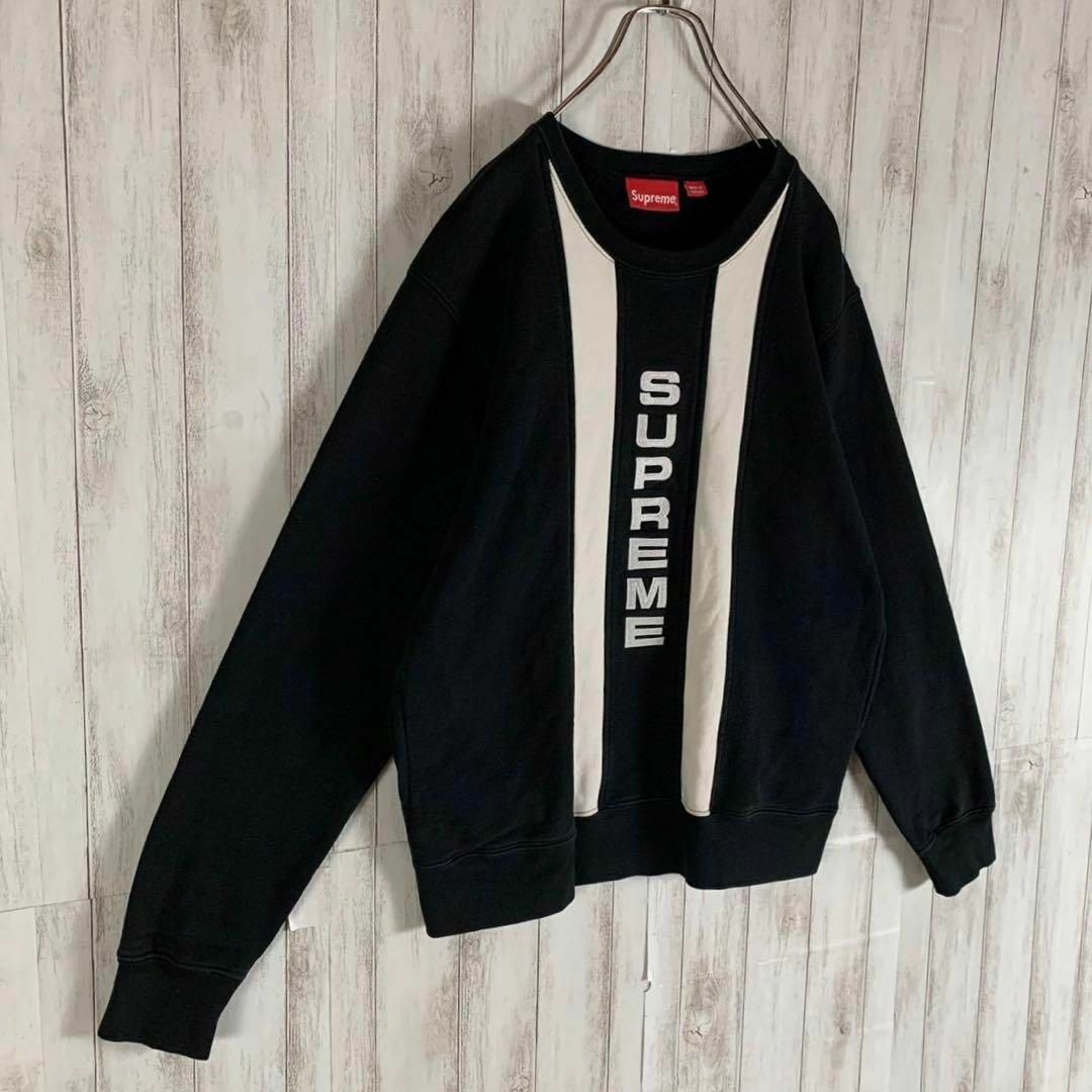 supreme Vertical Logo Panel Crewneck 希少