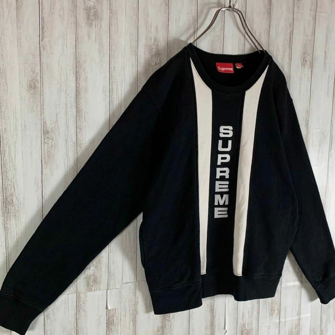 supreme Vertical Logo Panel Crewneck 希少