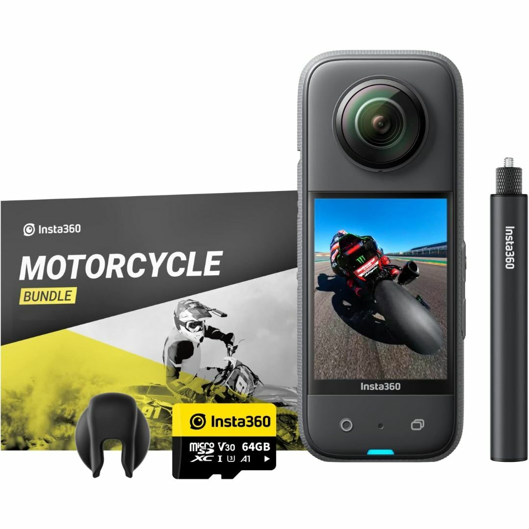 Insta360 X3-バイク撮影セット｜360度防水1/2インチ4800万画素