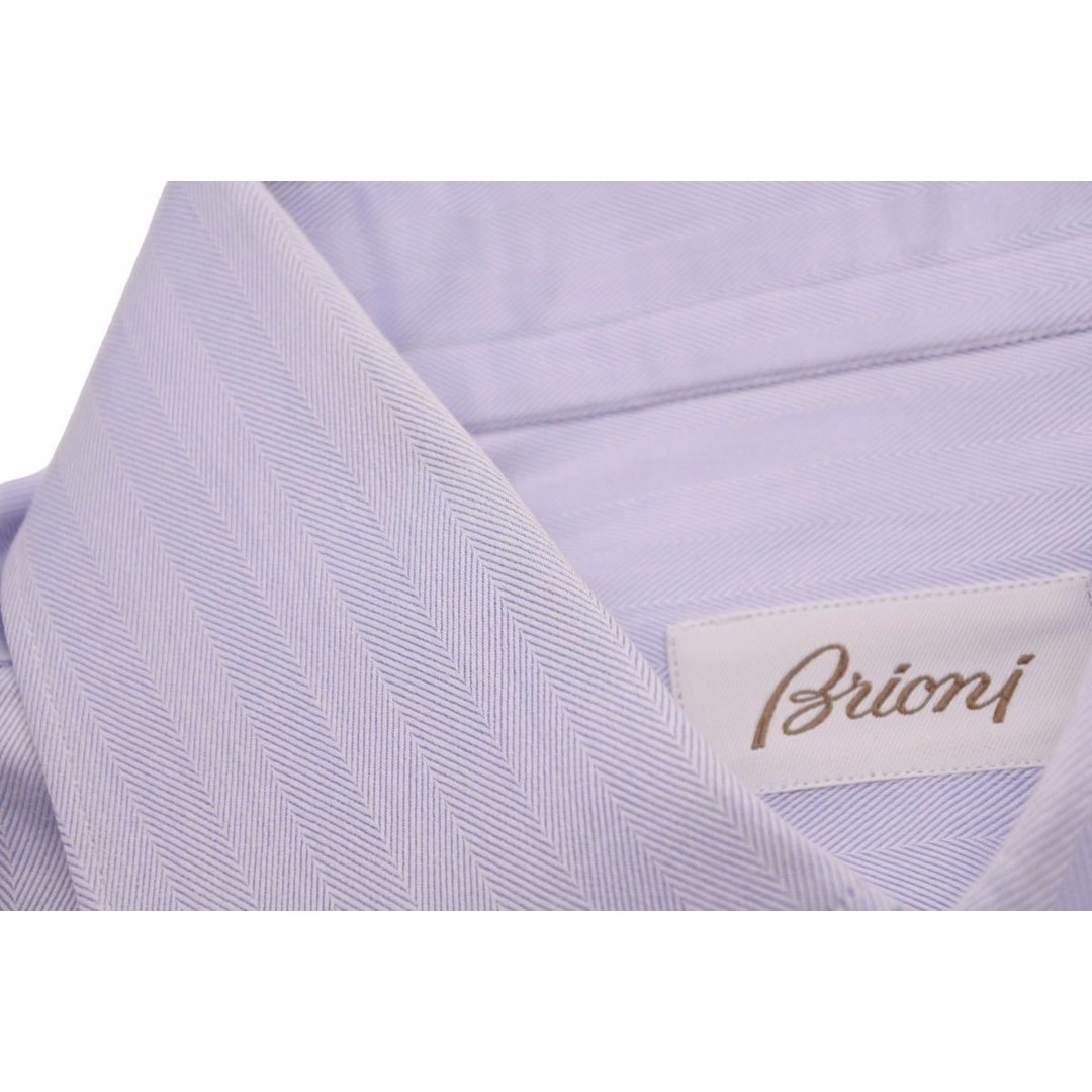 BRIONI ブリオーニ 長袖シャツ ストライプシャツ トップス コットン ブルー サイズ40/15 3/4 美品  41833 5