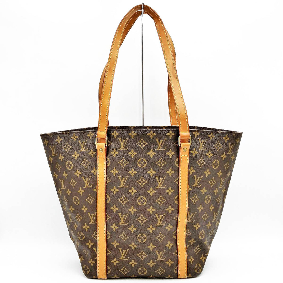 LOUIS VUITTON ルイ・ヴィトン サックショッピング モノグラム トートバッグ ショルダーバッグ ブラウン PVC レディース メンズ ファッション M51110 USED