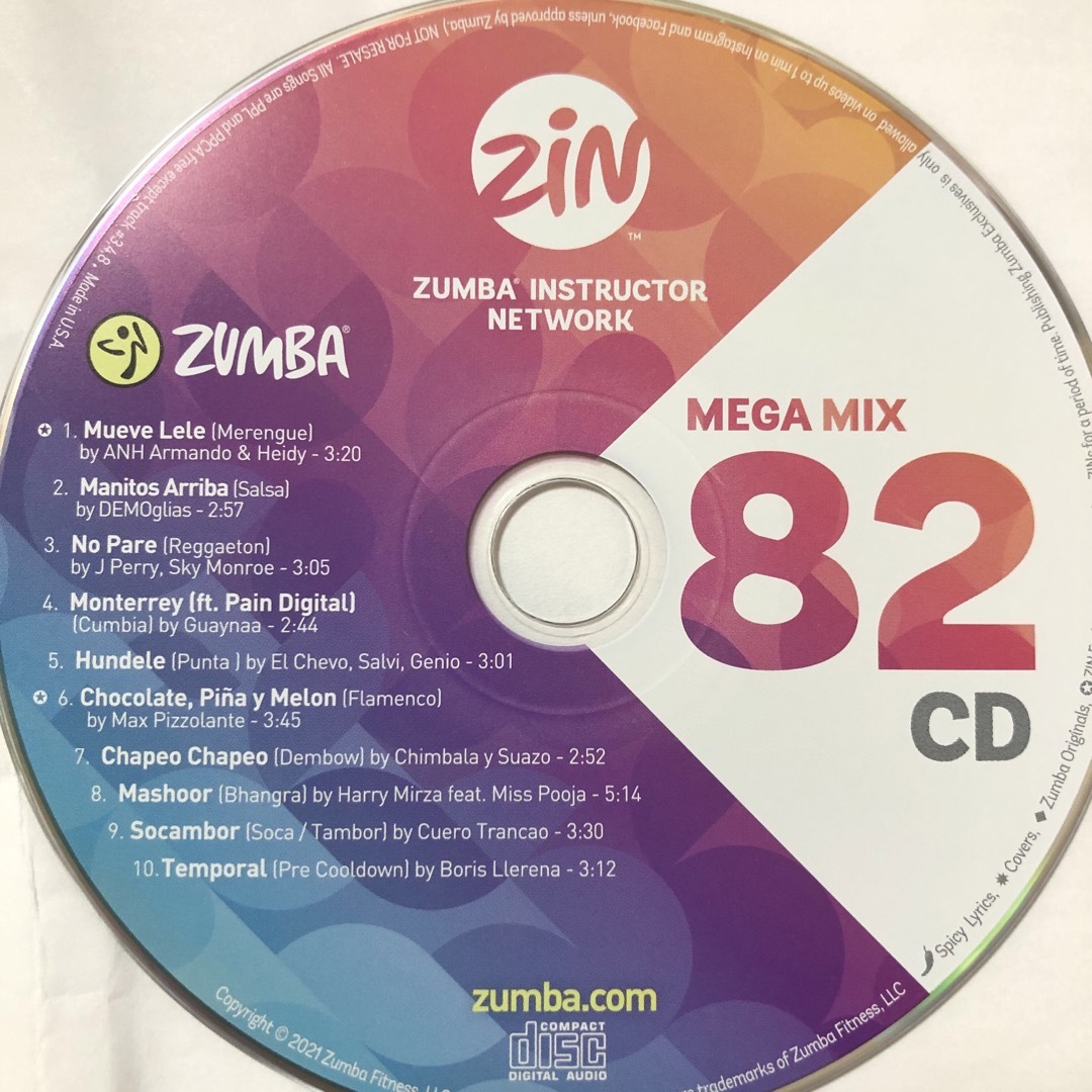 Zumba(ズンバ)のズンバ　MEGAMIX82  CD エンタメ/ホビーのCD(クラブ/ダンス)の商品写真