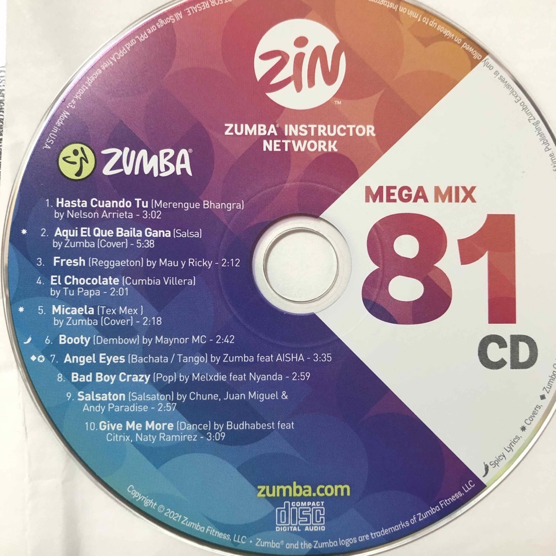 Zumba(ズンバ)のズンバ　MEGAMIX81  CD エンタメ/ホビーのCD(クラブ/ダンス)の商品写真