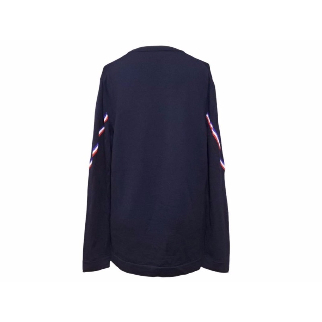 MONCLER(モンクレール)のMoncler モンクレール ニット セーター トップス GIROCOLLO TRICOT ネイビー ウール レーヨン サイズM 中古 41169 メンズのトップス(ニット/セーター)の商品写真