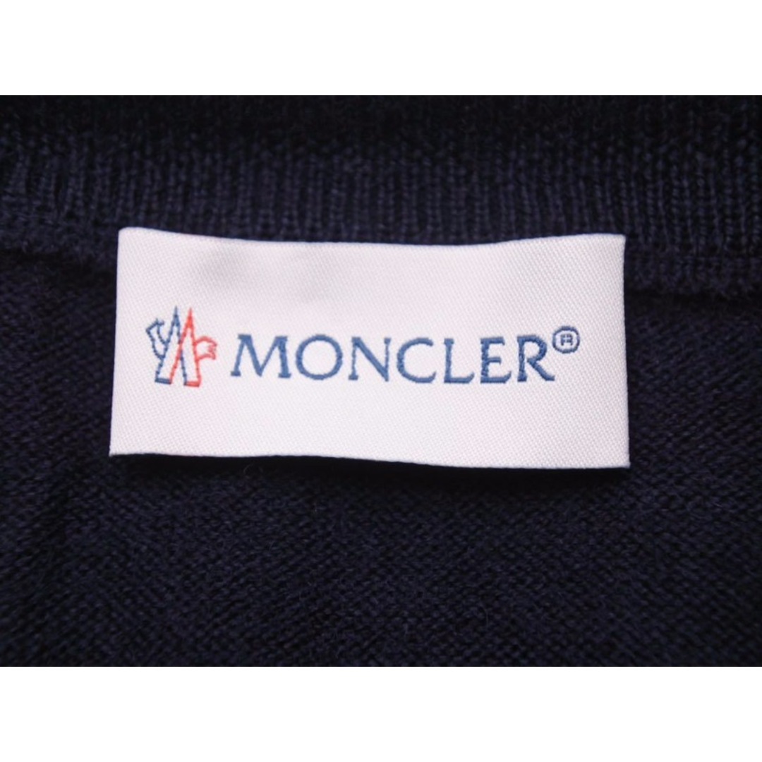 MONCLER(モンクレール)のMoncler モンクレール ニット セーター トップス GIROCOLLO TRICOT ネイビー ウール レーヨン サイズM 中古 41169 メンズのトップス(ニット/セーター)の商品写真