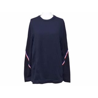 モンクレール(MONCLER)のMoncler モンクレール ニット セーター トップス GIROCOLLO TRICOT ネイビー ウール レーヨン サイズM 中古 41169(ニット/セーター)