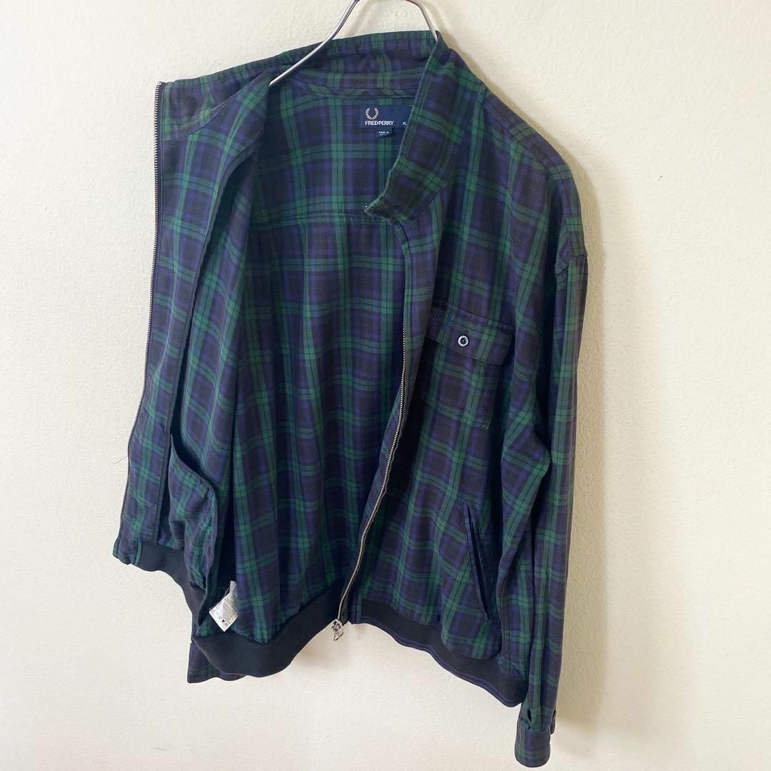 FREDPERRY フレッドペリー チェック ブルゾン ジャケット 古着 - 通販