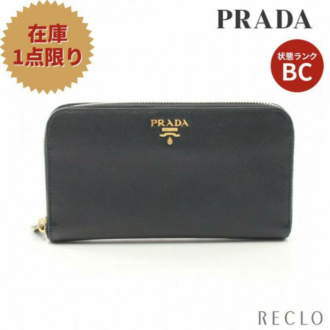 PRADA(プラダ)のSAFFIANO METAL ラウンドファスナー長財布 サフィアーノレザー ブラック レディースのファッション小物(財布)の商品写真