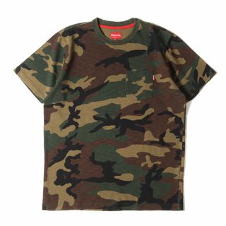 シュプリーム(Supreme)のSupreme シュプリーム Tシャツ サイズ:L ウッドランドカモ 柄 ポケット付き クルーネック 半袖 ヘビーウェイト Tシャツ S/S Pocket Tee 迷彩 トップス カットソー 【メンズ】【中古】(Tシャツ/カットソー(半袖/袖なし))