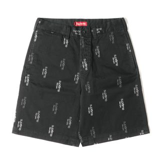 シュプリーム(Supreme)のSupreme シュプリーム パンツ サイズ:30 23SS クラシックロゴ 柄 ツイル チノ ショーツ Classic Logo Chino Short ブラック 黒 ボトムス ズボン ショートパンツ 【メンズ】【中古】【美品】(ショートパンツ)