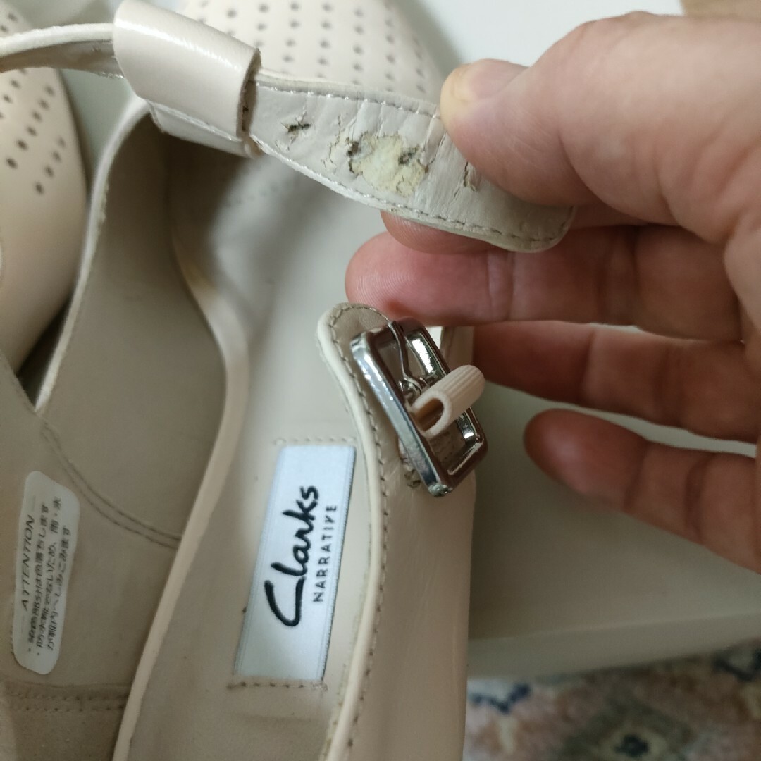 Clarks(クラークス)のクラークス23.5ベージュ靴 レディースの靴/シューズ(ローファー/革靴)の商品写真