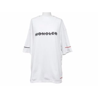 モンクレール(MONCLER)のMONCLER モンクレール MAGLIA 半袖Tシャツ E10918041250 8390T ホワイト コットン サイズL 美品 41167(Tシャツ(半袖/袖なし))