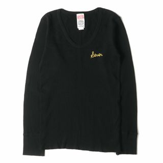 ネイバーフッド(NEIGHBORHOOD)のNEIGHBORHOOD ネイバーフッド Tシャツ サイズ:L Healthknit チェーン刺繍 ロゴ サーマル クルーネック ロングスリーブ Tシャツ HEALTHKNIT / C-CREW.LS ブラック 黒 トップス カットソー 長袖 【メンズ】【中古】(Tシャツ/カットソー(七分/長袖))