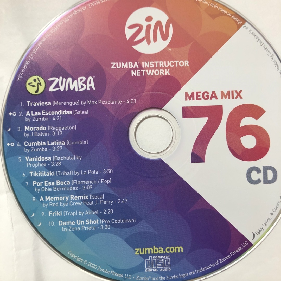 Zumba(ズンバ)のズンバ   MEGAMIX76  CD エンタメ/ホビーのCD(クラブ/ダンス)の商品写真