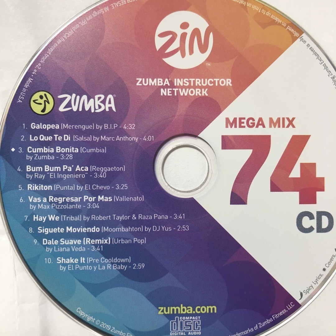 Zumba(ズンバ)のズンバ　MEGAMIX74  CD エンタメ/ホビーのCD(クラブ/ダンス)の商品写真