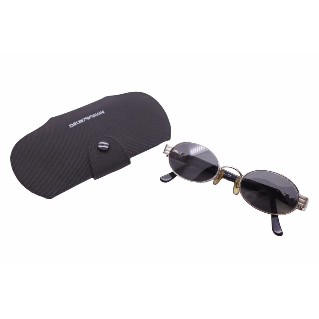 Emporio Armani(エンポリオアルマーニ)のEmporio Armani エンポリオ・アルマーニ サングラス 056-S 707 48▭20 135 眼鏡 ブラック シルバー 小物 アイウェア 中古 41052 メンズのファッション小物(サングラス/メガネ)の商品写真