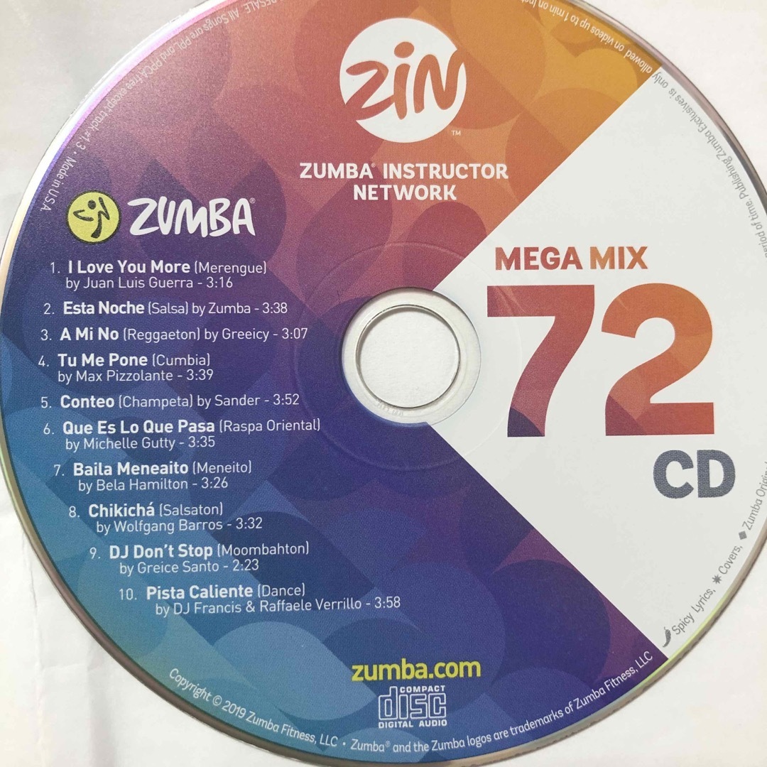 Zumba(ズンバ)のズンバ　MEGAMIX72  CD エンタメ/ホビーのCD(クラブ/ダンス)の商品写真