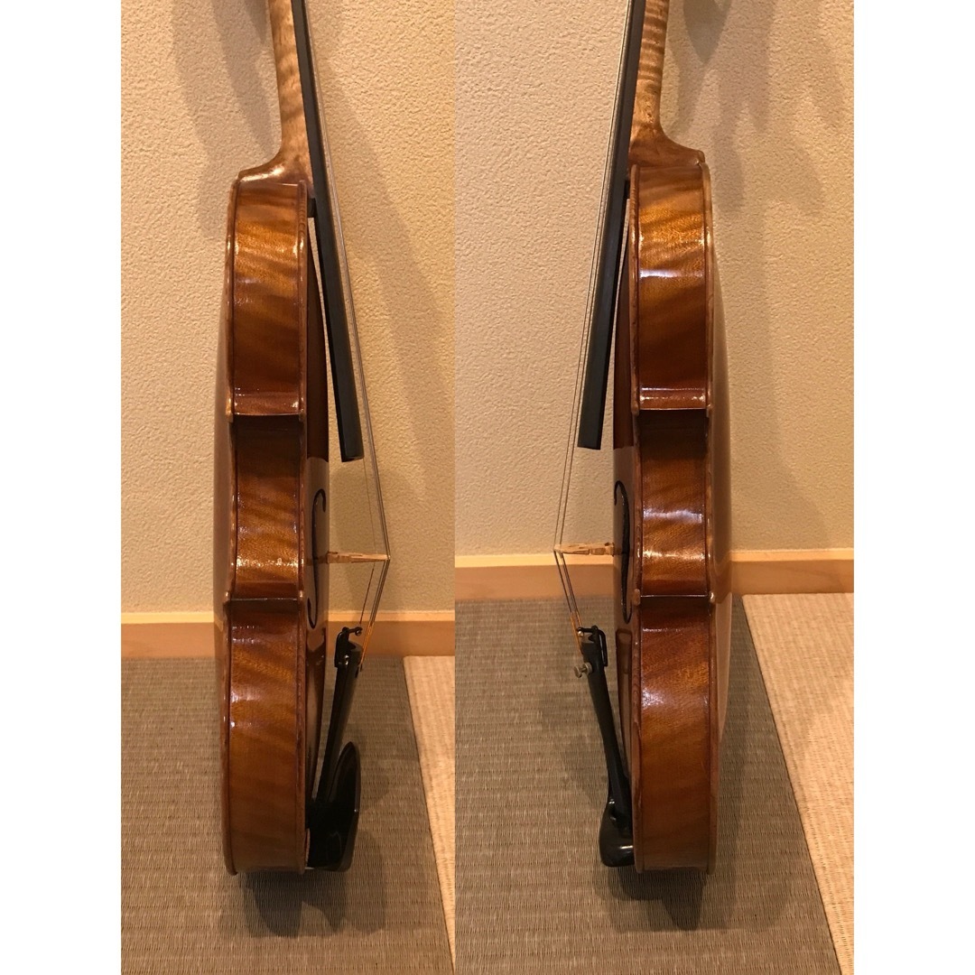 フルサイズ　Stradivariusタイプ　ラベル無し　珍品ヴィヨームタイプ弓付 楽器の弦楽器(ヴァイオリン)の商品写真
