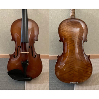 フルサイズ　Stradivariusタイプ　ラベル無し　珍品ヴィヨームタイプ弓付(ヴァイオリン)