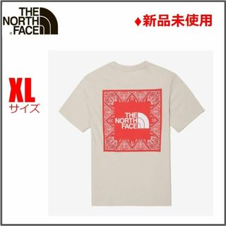 ノースフェイス　韓国　Tシャツ　バンダナ　ビッグロゴ　XL　ホワイト　新品未着用