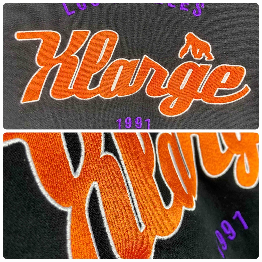 XLARGE - エクストララージ リブライン バイカラー 刺繍 ビッグロゴ