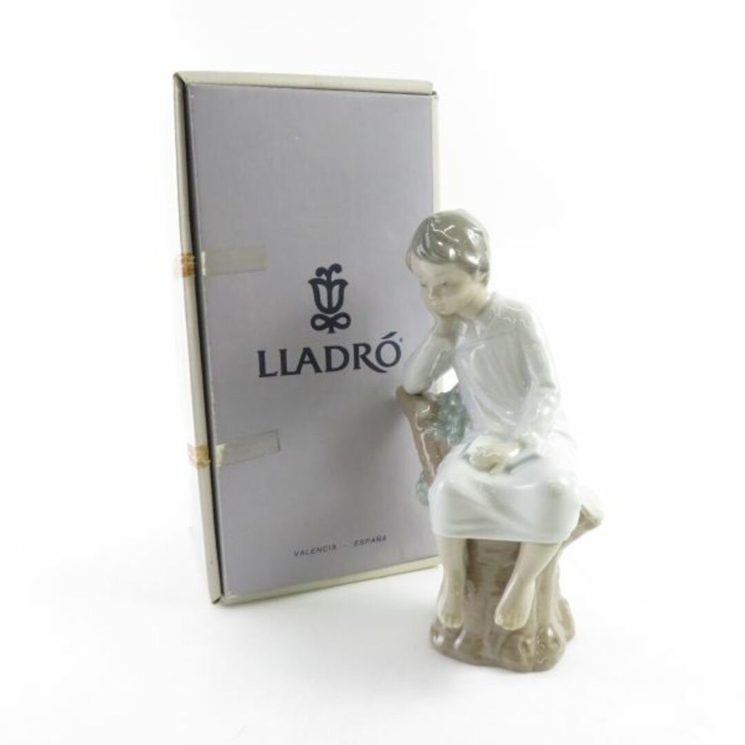 美品 LLADRO リヤドロ 4876 「Thinker Little Boy」 フィギュリン 1点 人形 オブジェ インテリア SY6733C