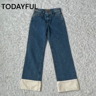 トゥデイフル(TODAYFUL)のTODAYFUL トゥデイフル　デザイン　デニム　ジーンズ(デニム/ジーンズ)