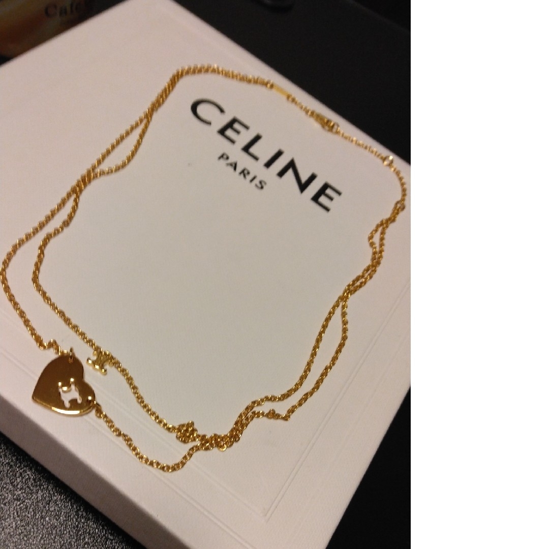 celine - セリーヌトリオンフハート二重ネックレスの通販 by タカ's