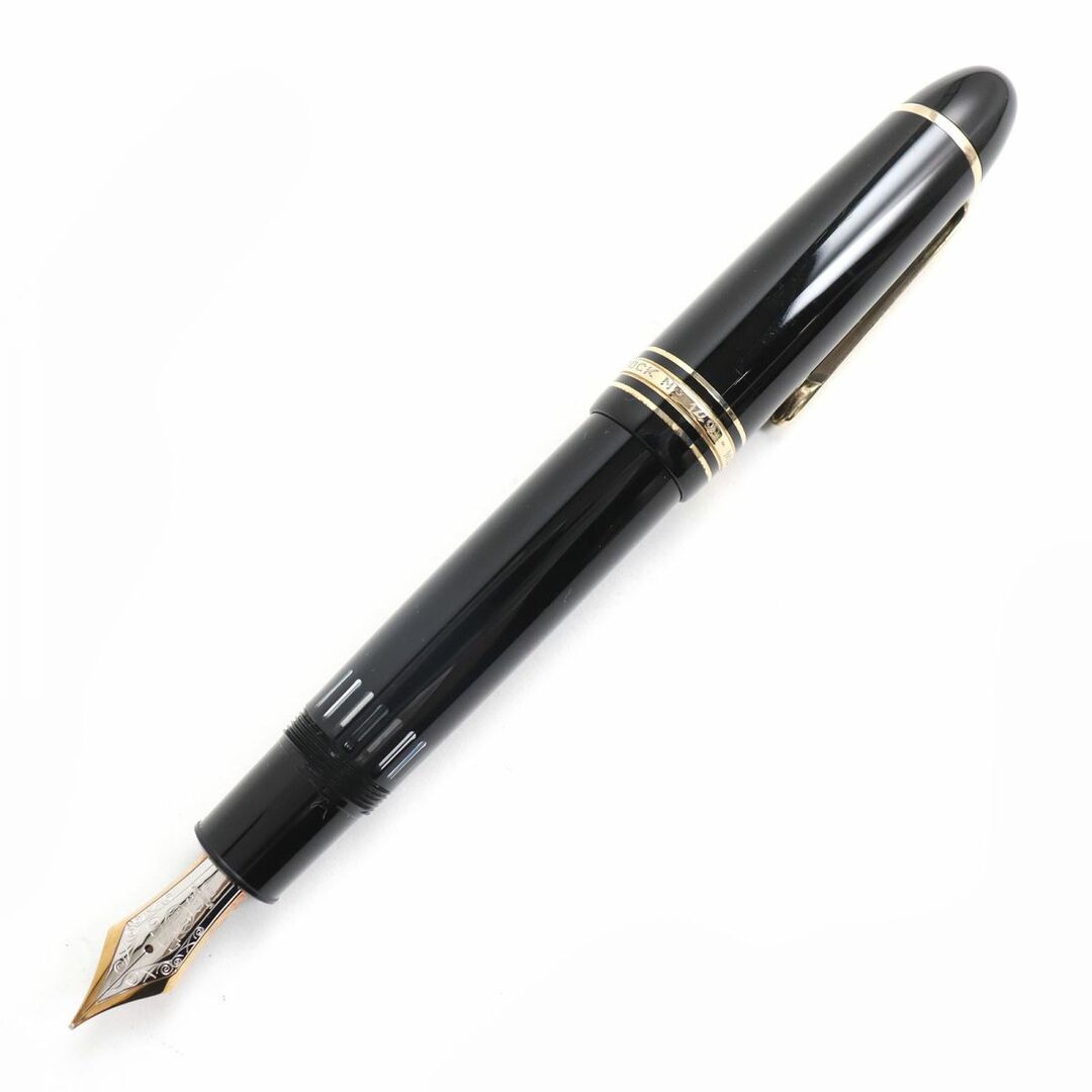 極美品△MONTBLANC モンブラン マイスターシュテュック No149 ホワイトスター ペン先14K 万年筆 ブラック×ゴールド Mニブ ドイツ製 箱付き