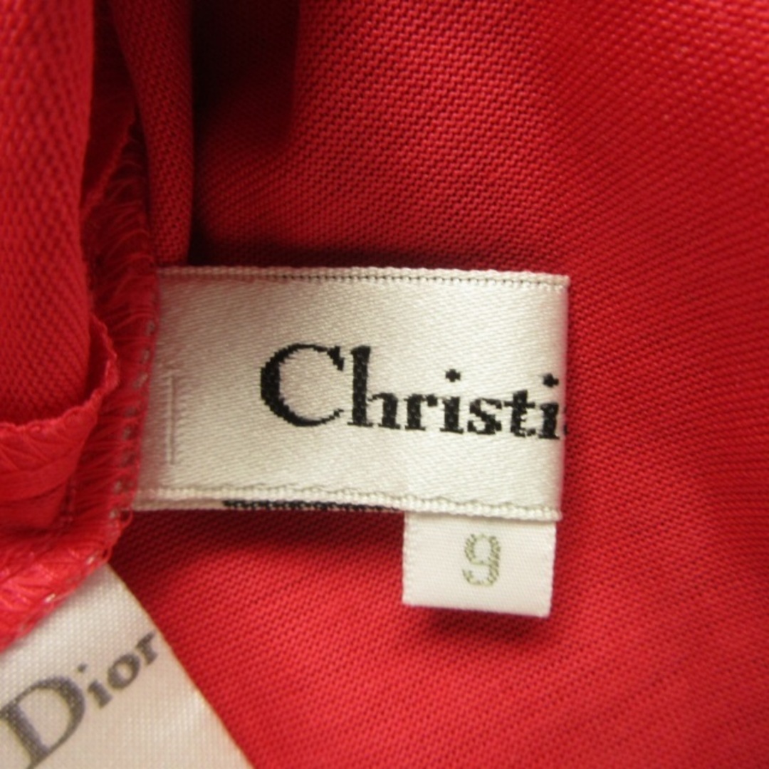 Christian Dior(クリスチャンディオール)のクリスチャンディオール ヴィンテージ ブラウス カットソー レース 赤 9 レディースのトップス(シャツ/ブラウス(半袖/袖なし))の商品写真