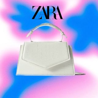 ザラ(ZARA)のZARA ミニバッグ ホワイト(ショルダーバッグ)