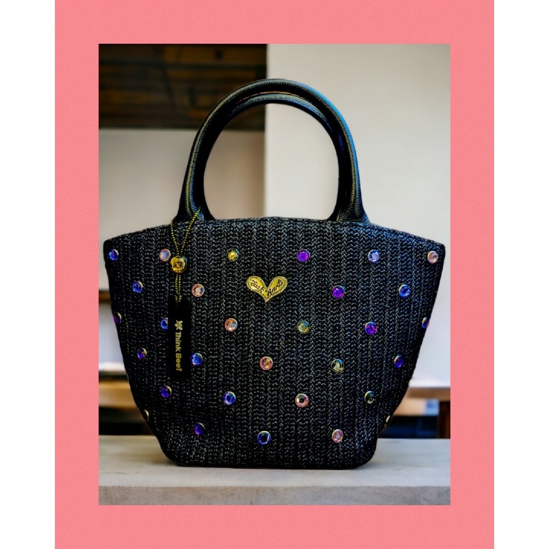 ♥♣新品未使用!Think Bee! ジュエルビーンズトートバッグ(黒) | フリマアプリ ラクマ