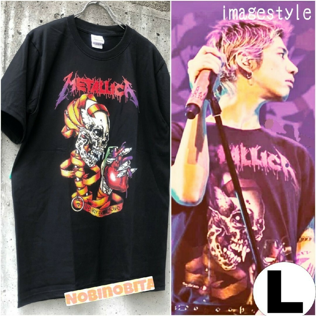 ONE OK ROCK(ワンオクロック)のL/半袖 2015 metallica heart ロックT メンズのトップス(Tシャツ/カットソー(半袖/袖なし))の商品写真