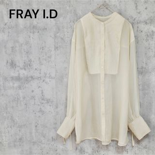 フレイアイディー(FRAY I.D)のFRAY I.D バンドカラー シアー ドレスシャツ(シャツ/ブラウス(長袖/七分))