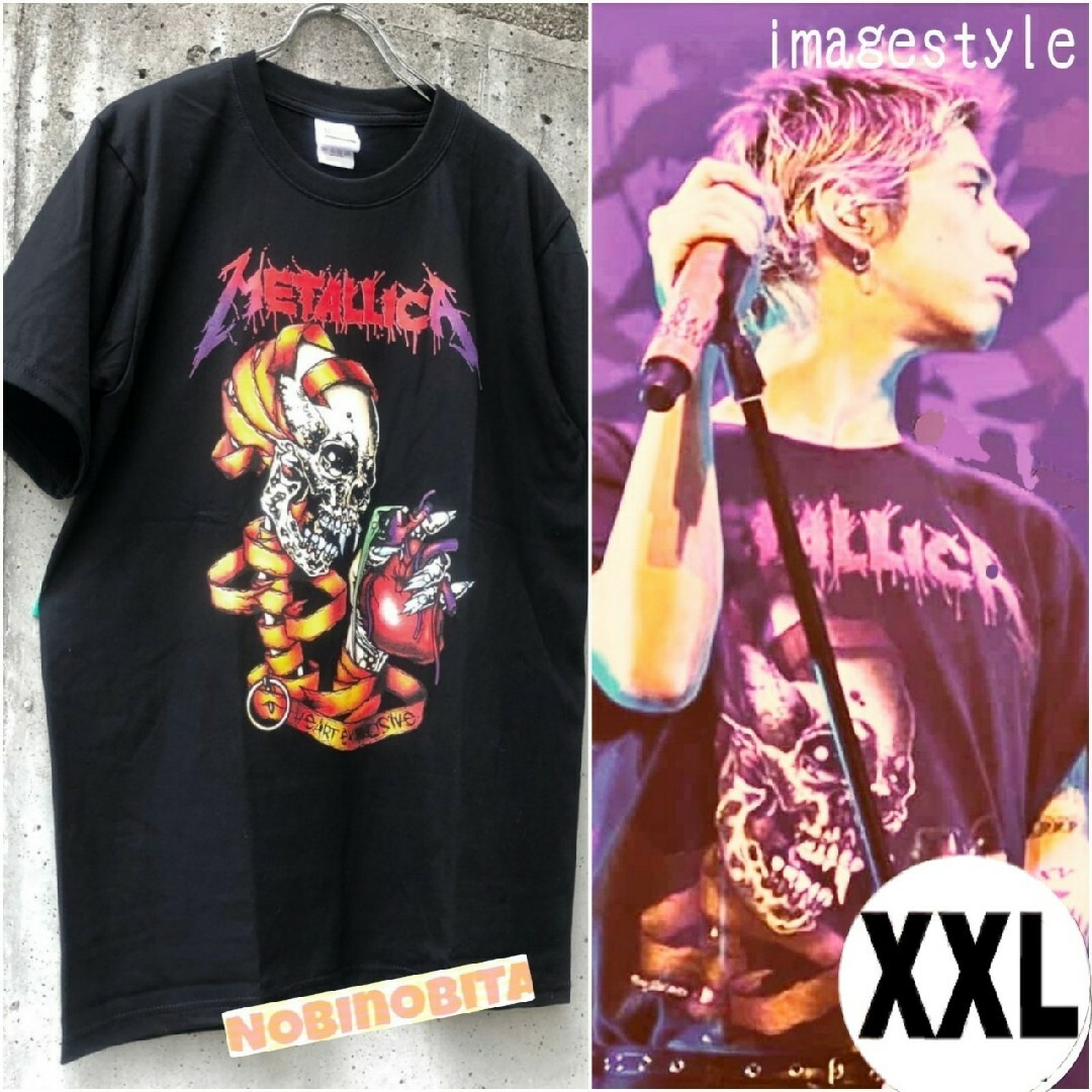 ONE OK ROCK(ワンオクロック)のXXL/半袖 2015 metallica heart ロックT メンズのトップス(Tシャツ/カットソー(半袖/袖なし))の商品写真