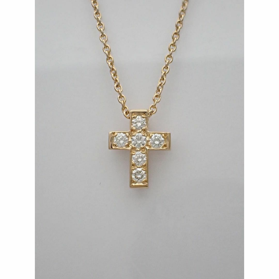 Van Cleef & Arpels - ヴァンクリ K18 ダイヤ クロス ネックレス 45cm