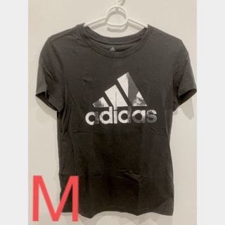 アディダス(adidas)のadidas Tシャツ M ブラック ロゴTシャツ(ウェア)