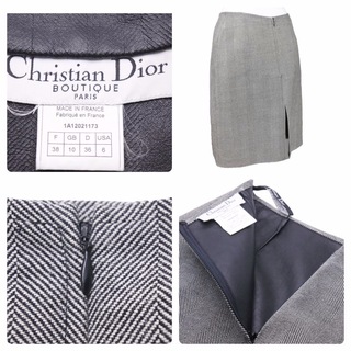 ChristianDior クリスチャンディオール セットアップ アビエーター ダブルジップ ヴィンテージ ジャケット スカート 6  n39529