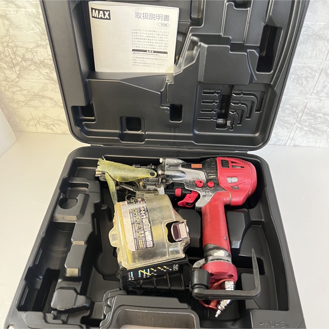 MAX マックス 65mm 釘打機 高圧スーパーネイラ HN-65N3(D)-G | www