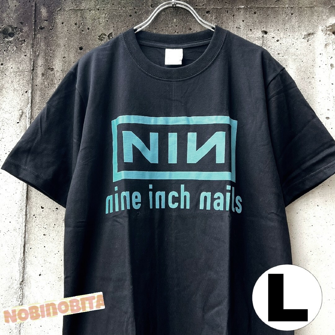 黒L☆ティファニーカラーNIN boxロゴ Nine inch nailsの通販 by