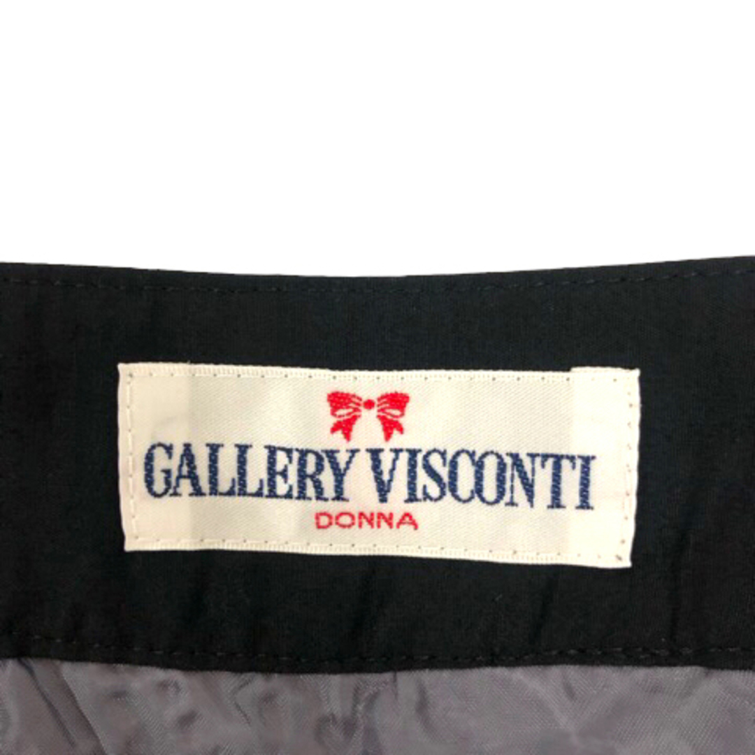GALLERY VISCONTI(ギャラリービスコンティ)のギャラリービスコンティ スカート フレア 刺繍 花柄 ひざ丈 2 グレー ※MZ レディースのスカート(その他)の商品写真