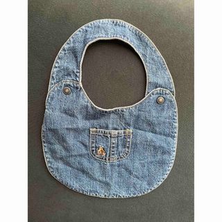 ベビーギャップ(babyGAP)のbaby GAP デニムスタイ ビブ よだれかけ クマ 刺繍(ベビースタイ/よだれかけ)