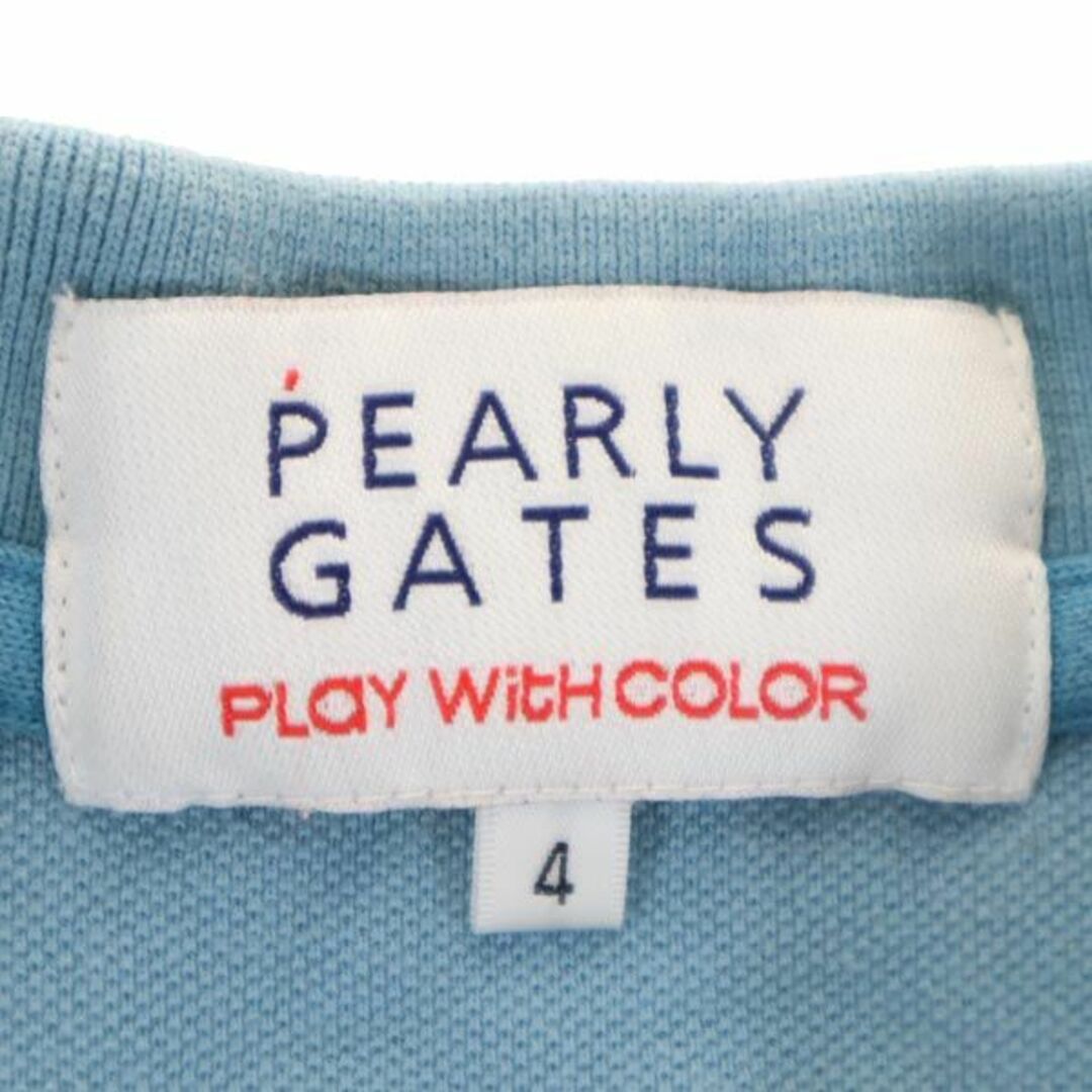 パーリーゲイツ 半袖 ポロシャツ ゴルフウェア 4 ブルー系 PEARLY GATES ロゴ 鹿の子 メンズ   【230825】 7