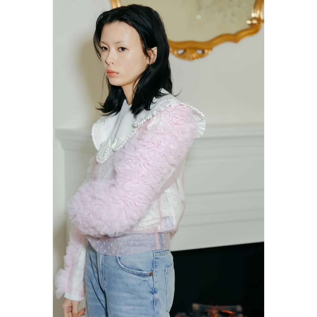 即日発送 完売 新品 Bibiy. CAMILLE SHEER TOP PINK 4