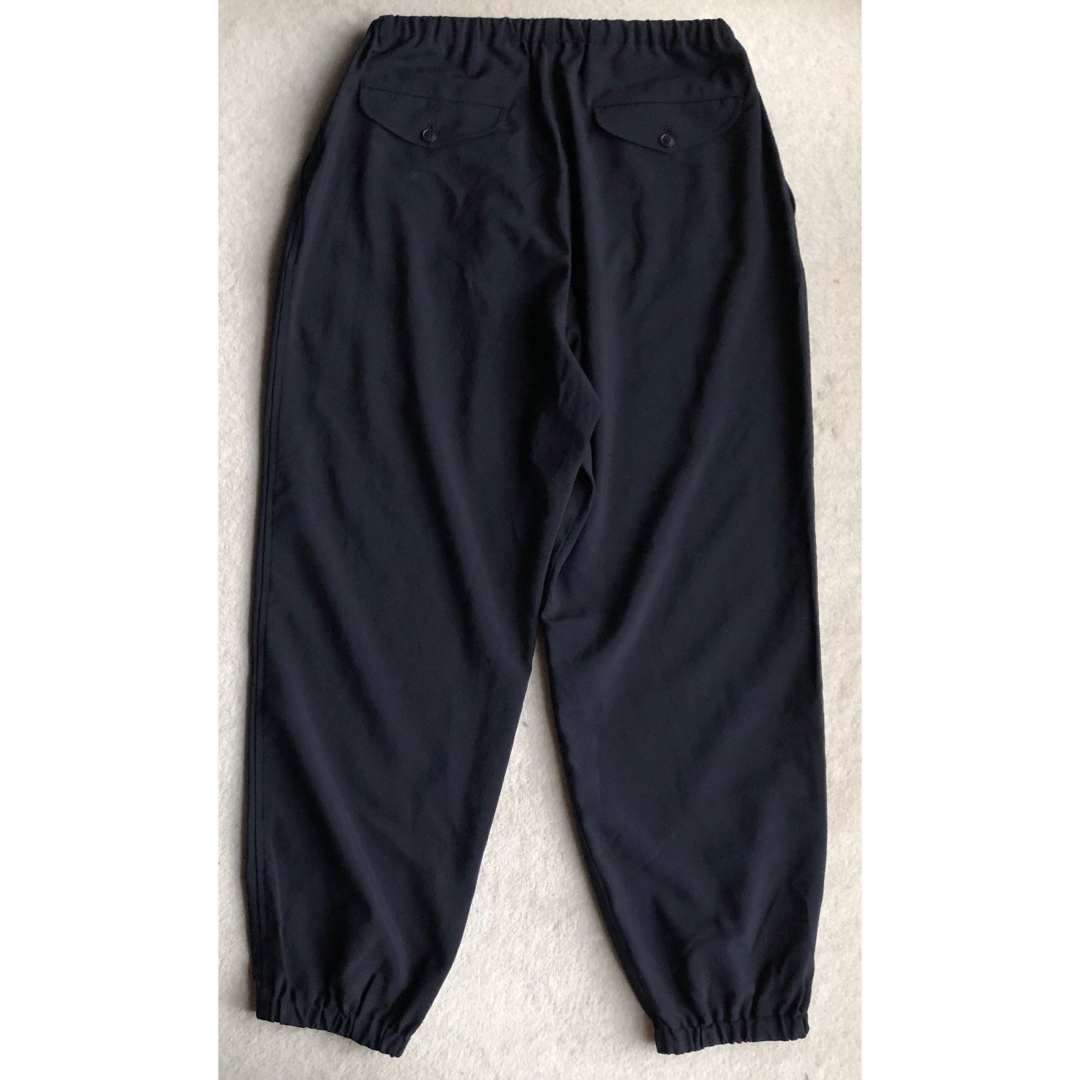 comoli 23ss ウールドローストリングパンツ navy 2