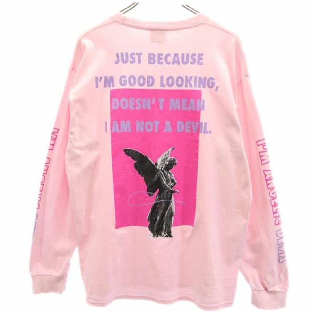 エフアールツー バックプリント 長袖 Tシャツ M ピンク系 #FR2 ロゴ