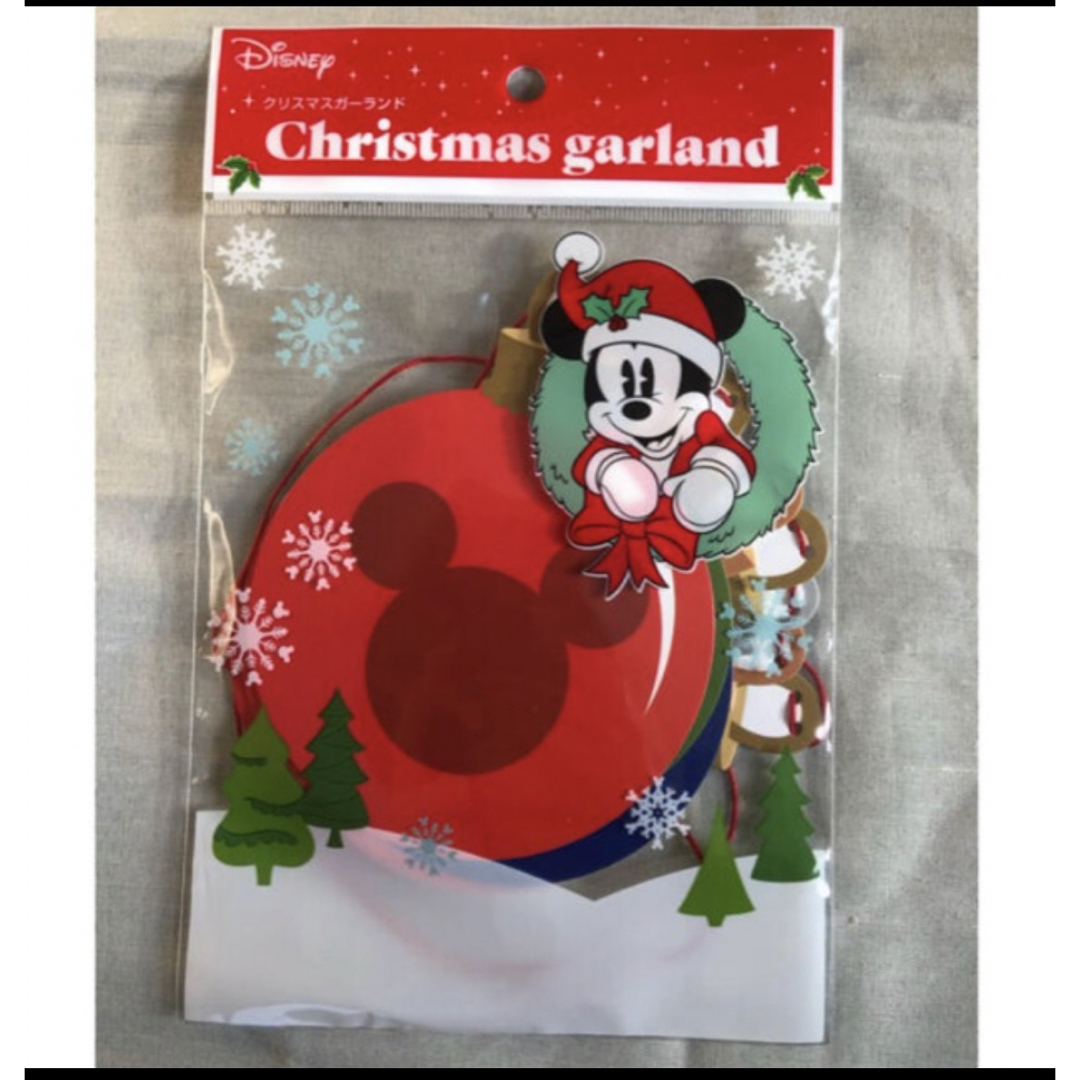 ミッキーマウス(ミッキーマウス)のミッキー  クリスマス　ペーパーガーランド　オーナメント  飾り エンタメ/ホビーのおもちゃ/ぬいぐるみ(キャラクターグッズ)の商品写真