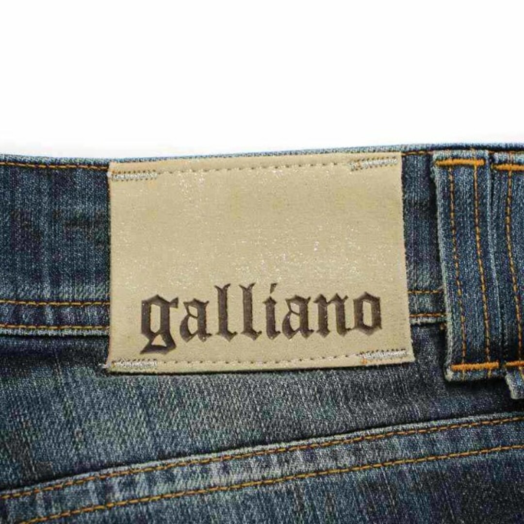 GALLIANO(ガリアーノ)のガリアーノ デニムパンツ ジーンズ スキニー スリム ロング 紺 ネイビー レディースのパンツ(デニム/ジーンズ)の商品写真